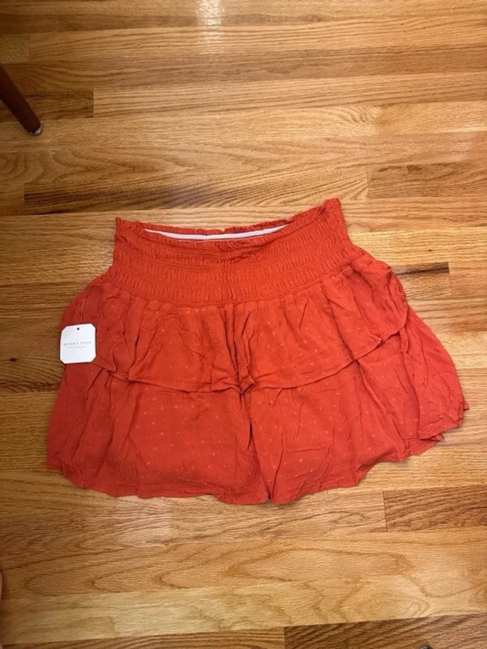Tiered Red Women's Mini Skirt - Unknown Brand